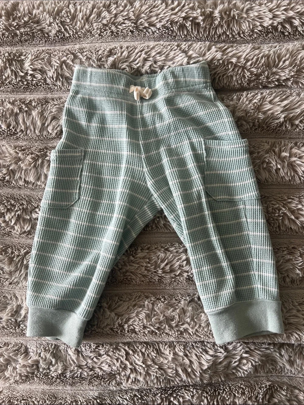 Carter's Sage Green Striped Two-Piece Set